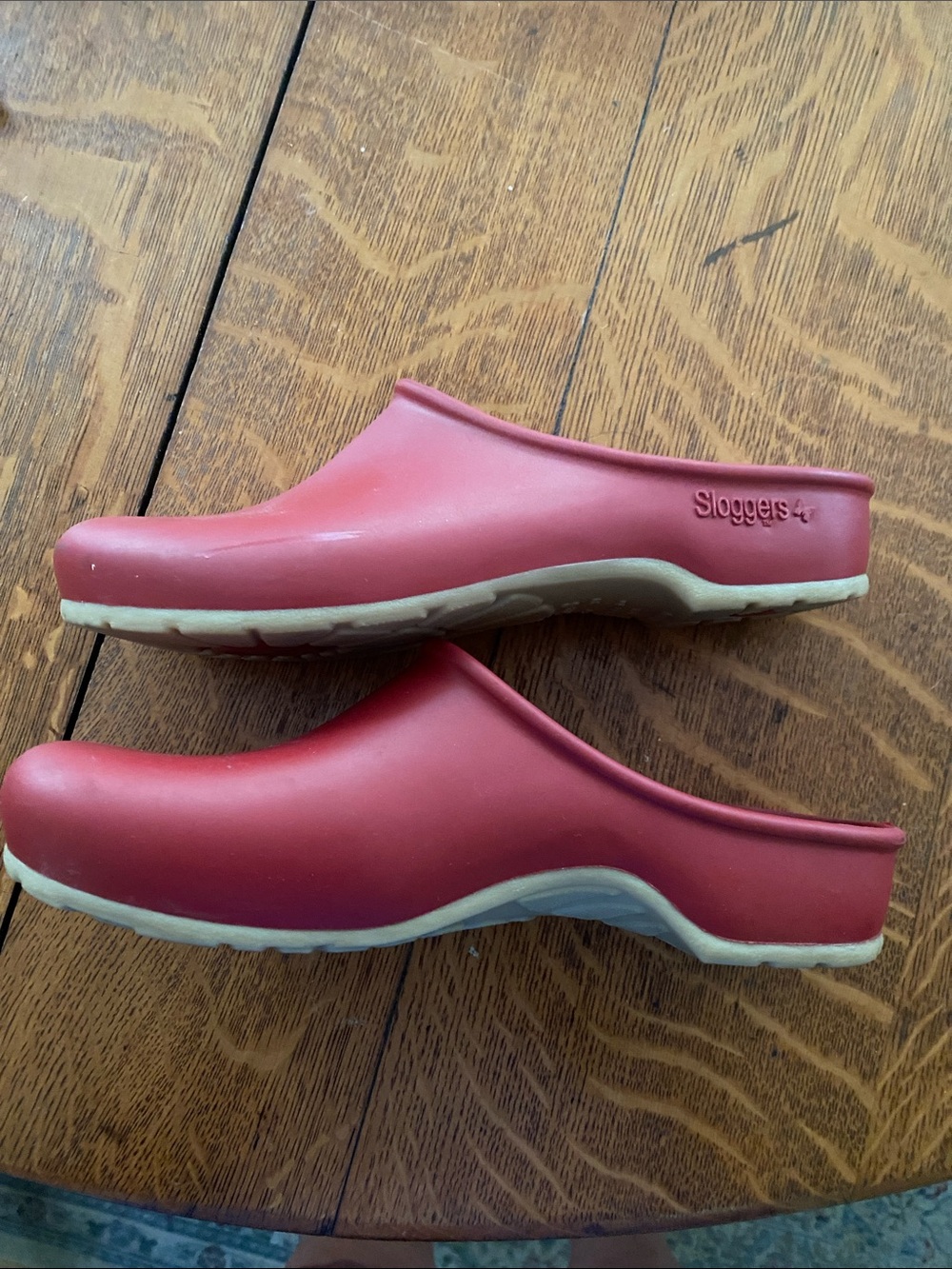 Sloggers Red Matte Slip-On Clog with Light Sole - Picture 3 of 5